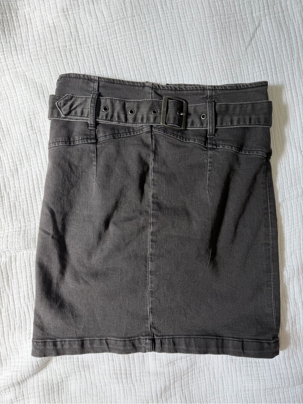 Free People Black Belted Mini Skirt